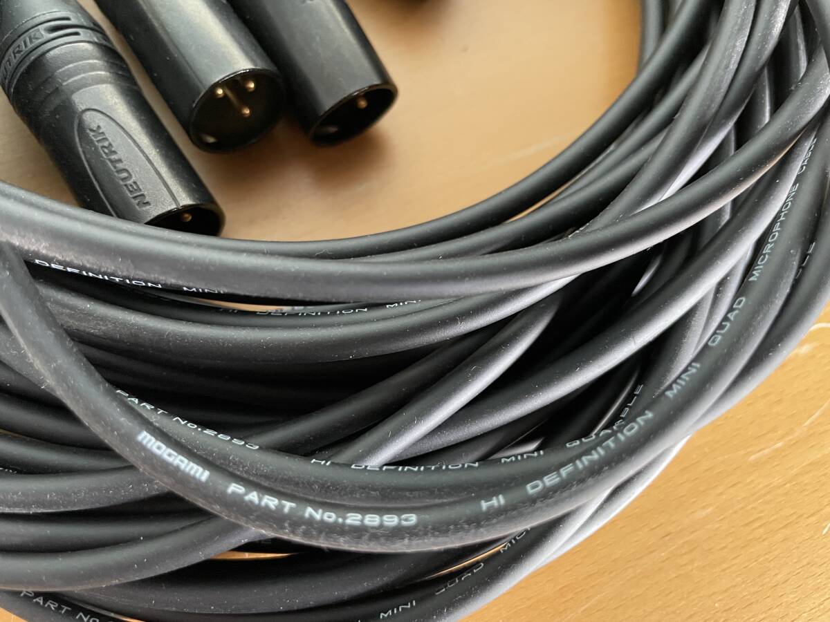 DB25M/XLR3pinオス 8ch マルチケーブル 3m_画像5