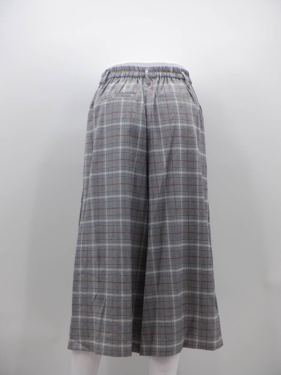 【新品】【INGNI イング】グレンチェック ガウチョパンツ/グレー【同梱可能】【パンツ】【ボトムス】_画像3