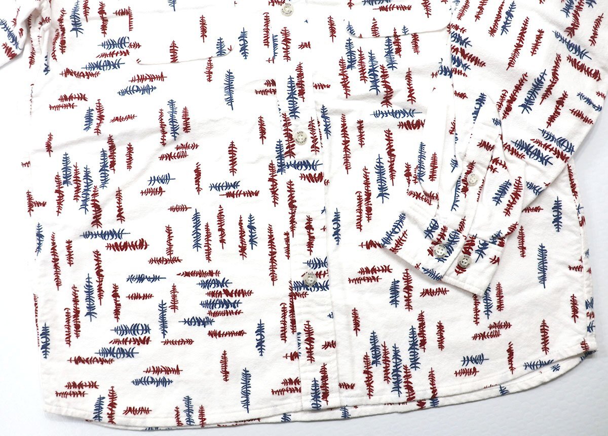 RATS (ラッツ) PRINT FLANNEL SHIRT / プリントフランネルシャツ 24'RS-1006 未使用品 ホワイト size M_画像4