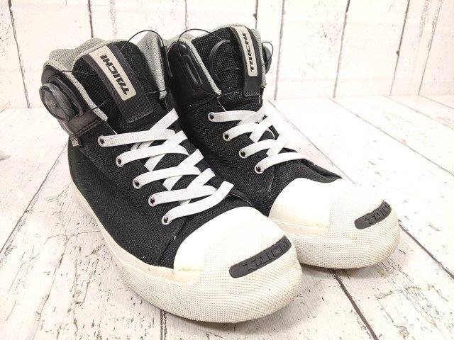 【9yt274】バイク装備 ライディングシューズ BOA システム TAICHI タイチ ブラック×ホワイト サイズ：24.0㎝◆o72♪_画像1