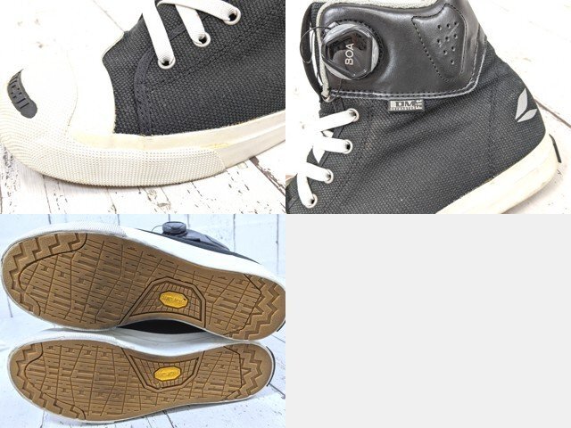 【9yt274】バイク装備 ライディングシューズ BOA システム TAICHI タイチ ブラック×ホワイト サイズ：24.0㎝◆o72♪_画像6