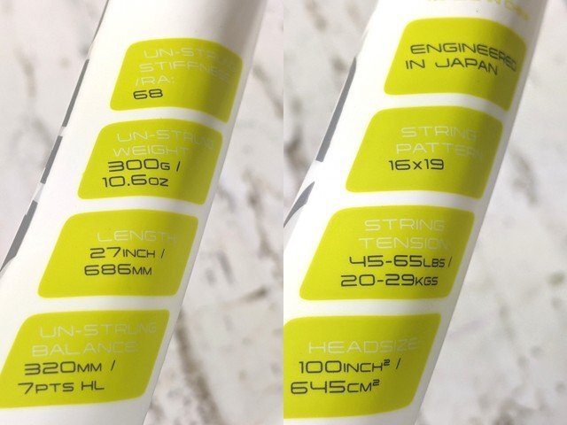 【9yt249】硬式用テニスラケット DUNLOP ダンロップ SX300【2023モデル】ホワイト 美品◆T2791♪_画像3