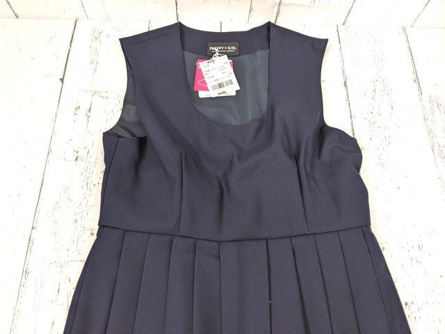 【as2732】熊本県 出水中学校 女子用学生服 制服 冬服セーラー服+ジャンパースカート+リボン+サブバッグ◆未使用◆o71♪_画像4