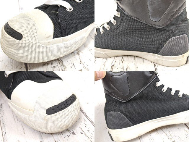 【9yt274】バイク装備 ライディングシューズ BOA システム TAICHI タイチ ブラック×ホワイト サイズ：24.0㎝◆o72♪_画像5