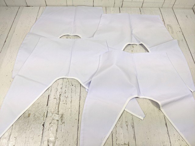 10og515/衣類■中学校・高校■女子セーラー服 制服 替え襟・付け襟 サイズ11号? 白 無地 4点セットの画像1