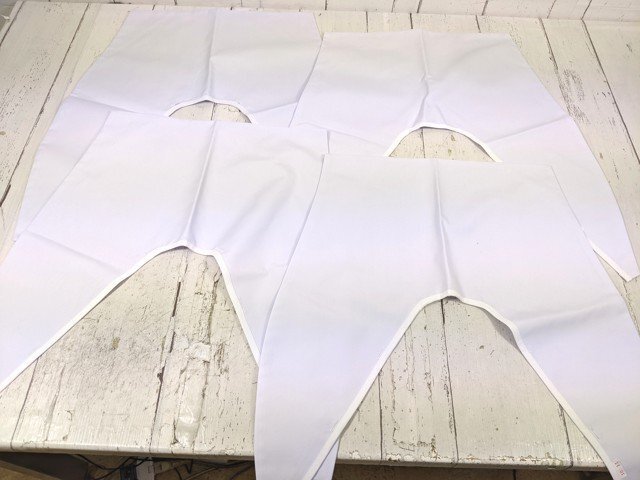 10og515/衣類■中学校・高校■女子セーラー服 制服 替え襟・付け襟 サイズ11号? 白 無地 4点セットの画像2