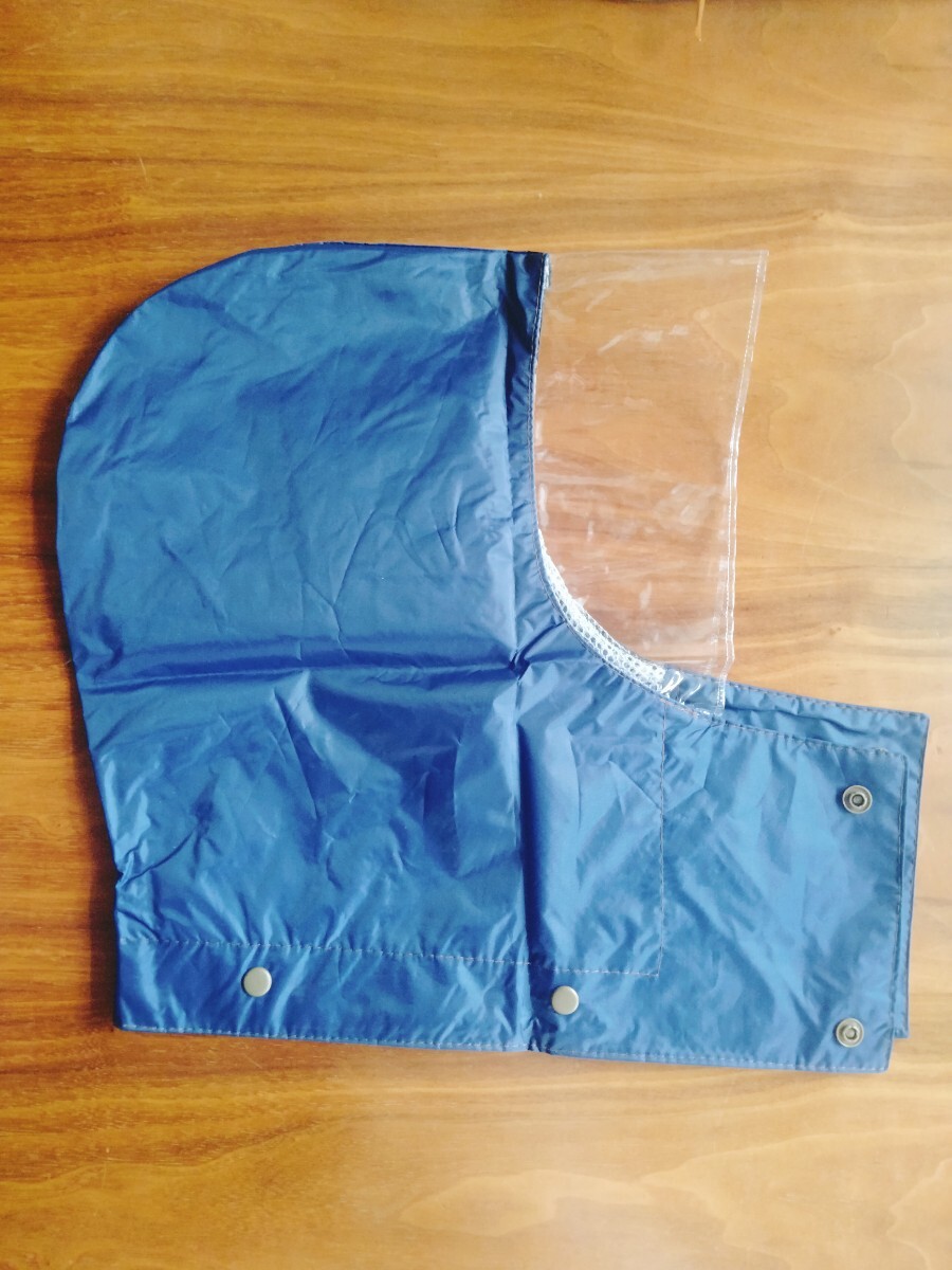 ★レインコート　フードのみ　紺_画像1