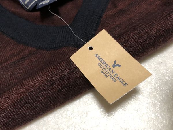 ★★初お取引様&P取得リピーター様→条件達成特典有り◎新品◎アメリカンイーグル◎Vネックセーター 羊毛混_画像3