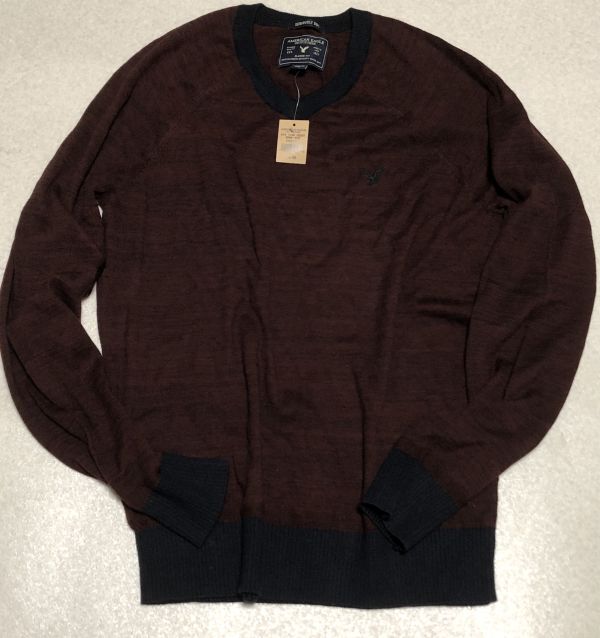 ★★初お取引様&P取得リピーター様→条件達成特典有り◎新品◎アメリカンイーグル◎Vネックセーター 羊毛混_画像1