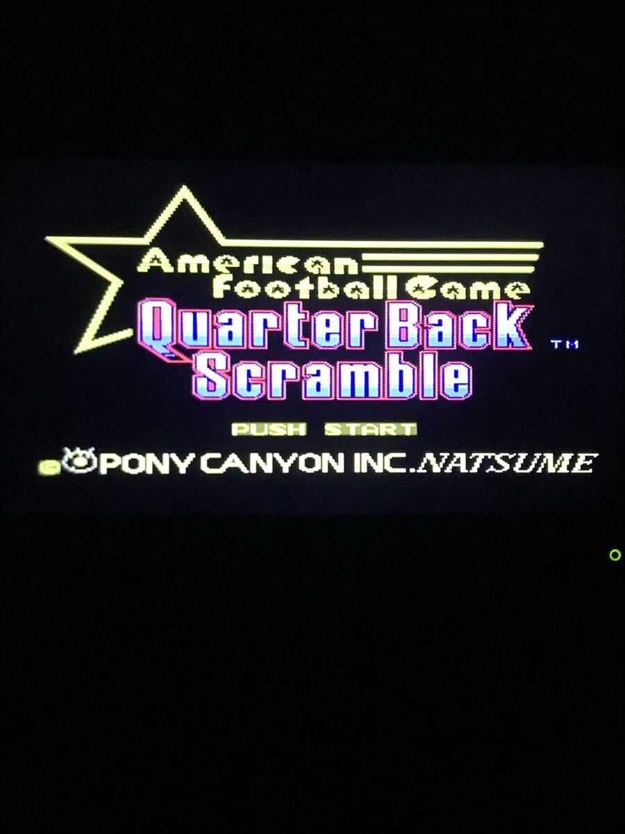 【Li26】FC ソフト クォーターバックスクランブル 箱説葉書付/ ファミコン 任天堂 レトロゲーム 起動確認済 ポニーキャニオン_画像8