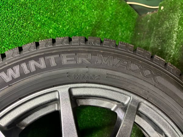 24年製 ダンロップ ウィンターマックスWM02 165/65R15 アルミホイール付き 4本 4.5J ET45/4H 100 スタッドレス デリカミニ _画像7