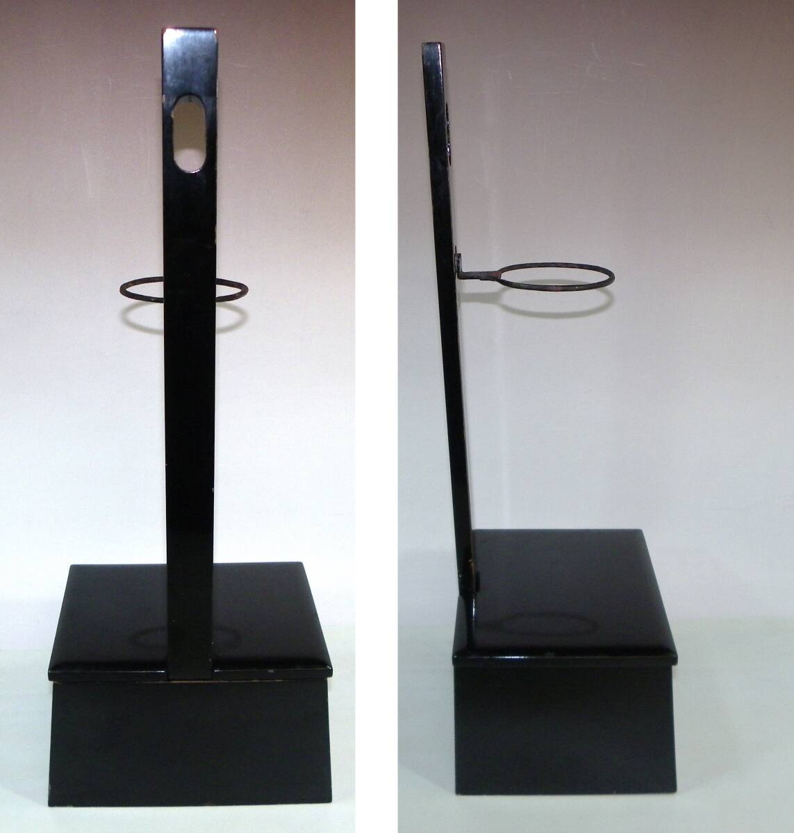 ゆうパック.120サイズ送料記載済み　茶道具 　夜咄(よばなし)　木製　短檠(たんけい）　お茶道具　売り切り（赤枠.楽）_画像2