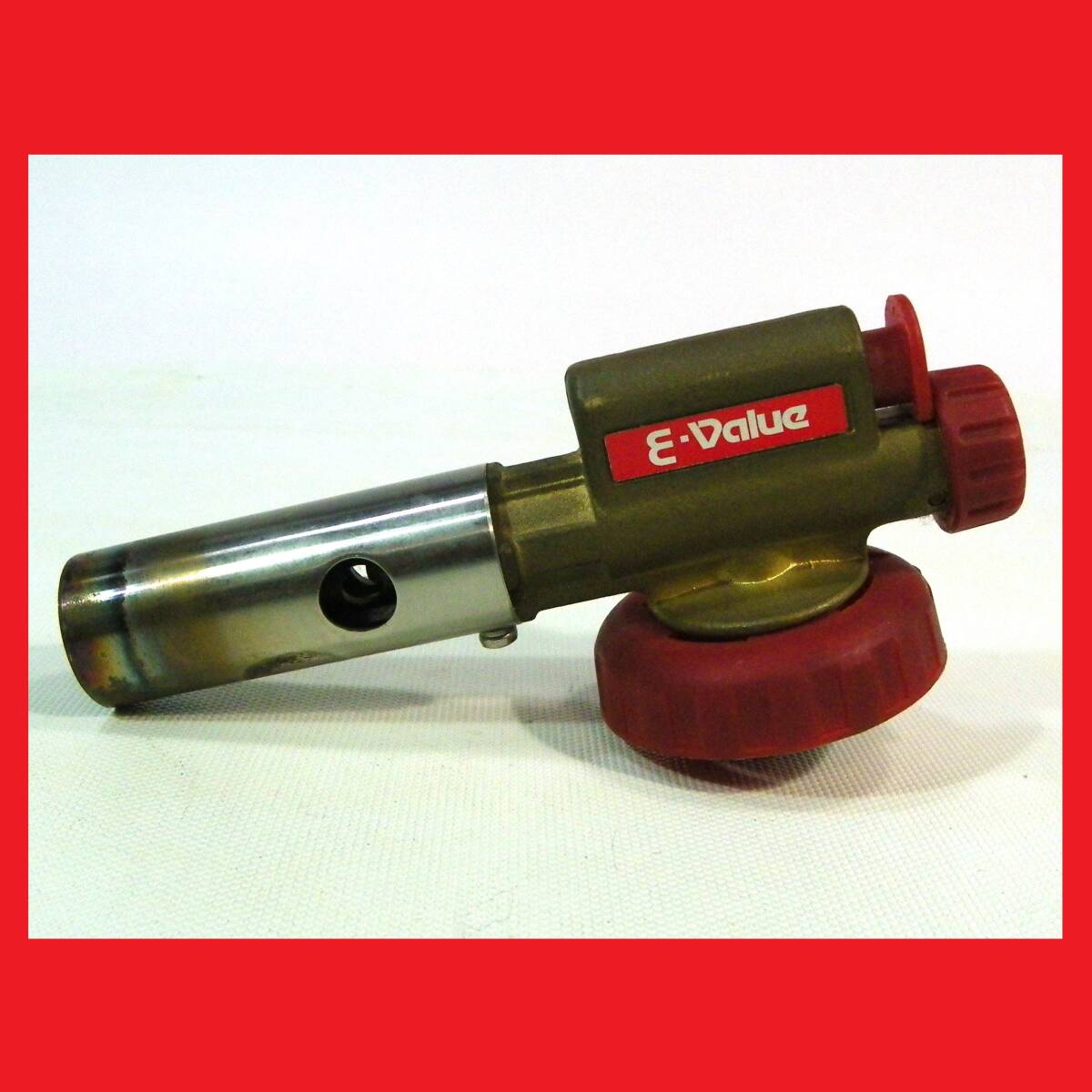 レターパックプラス.600円発送OK E-VALUE ガストーチ 回転などはスムーズです 火花出ません(赤枠.楽)_画像1