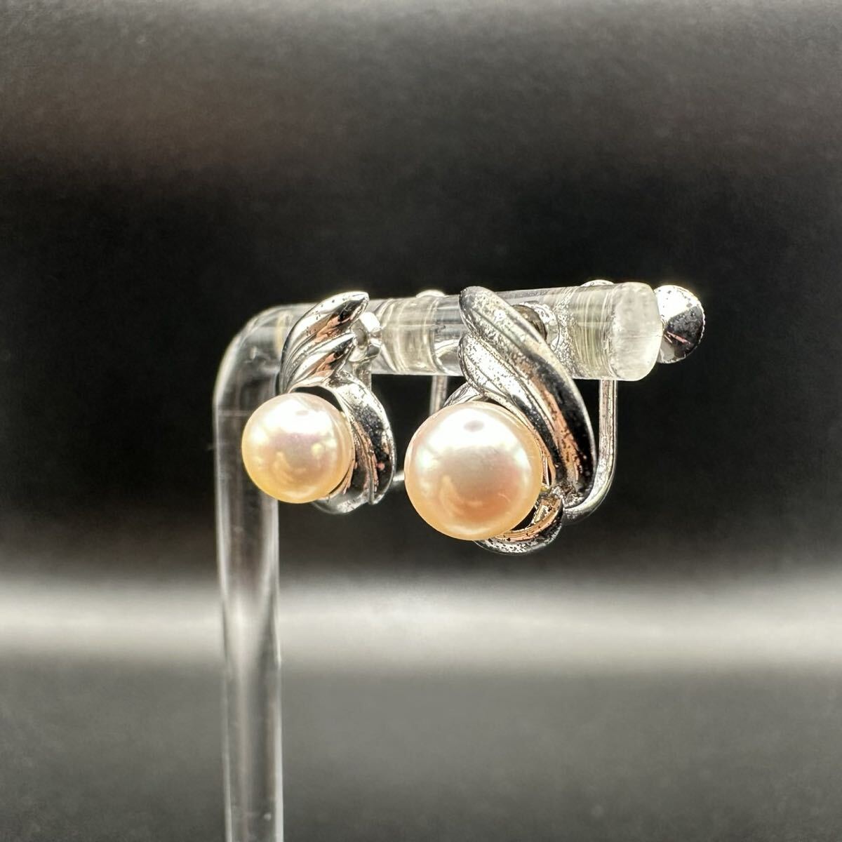 極美品 MIKIMOTO ミキモト パール イヤリング 刻印 1431_画像4