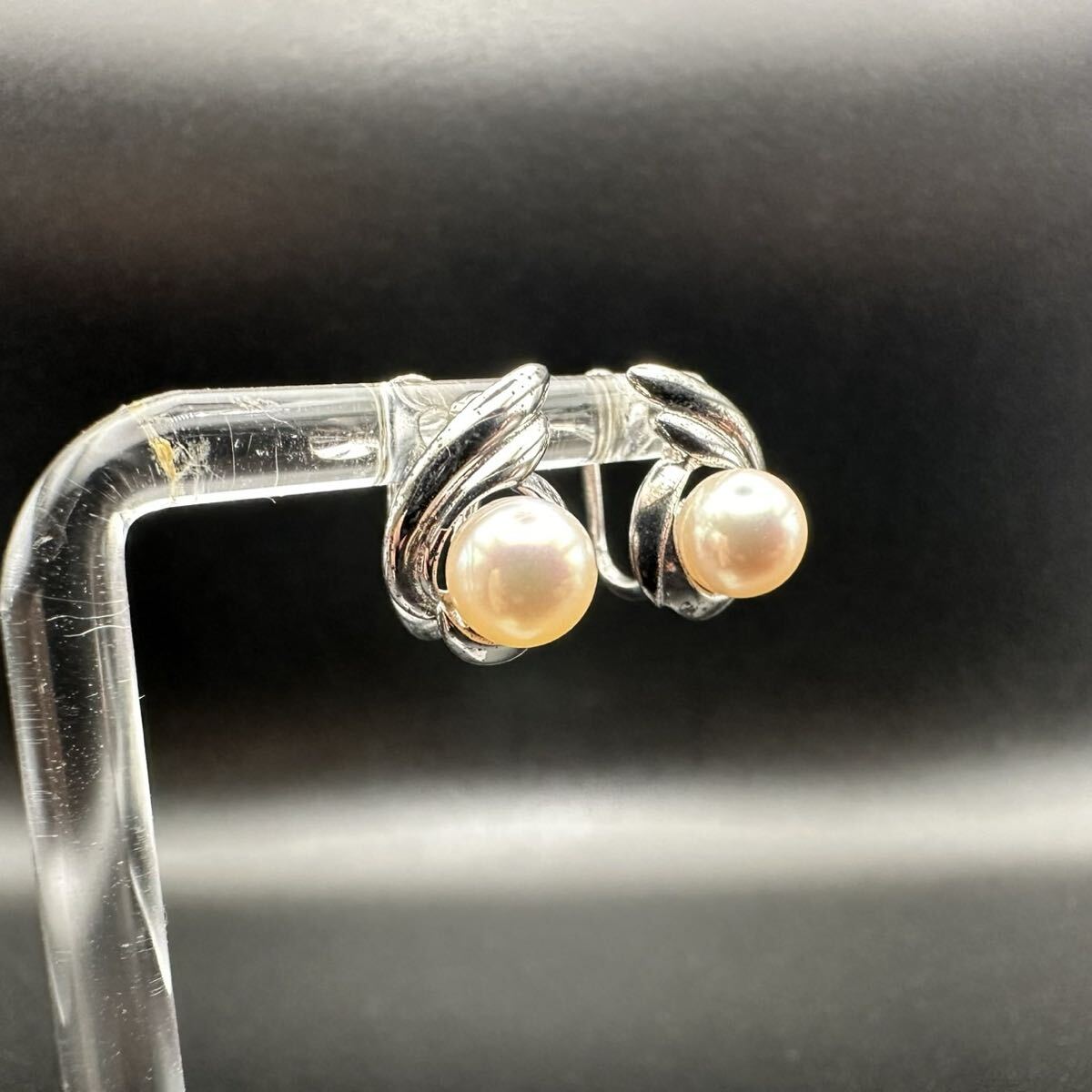 極美品 MIKIMOTO ミキモト パール イヤリング 刻印 1431_画像5