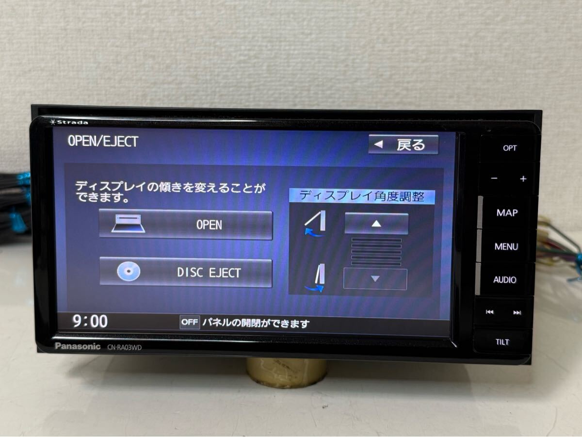 Panasonicパナソニック CN-RA03WD カーナビ メモリーナビ フルセグチューナーTV SERIAL NO. 501331G27 (ジャンク) SD地図データ無しです_画像3