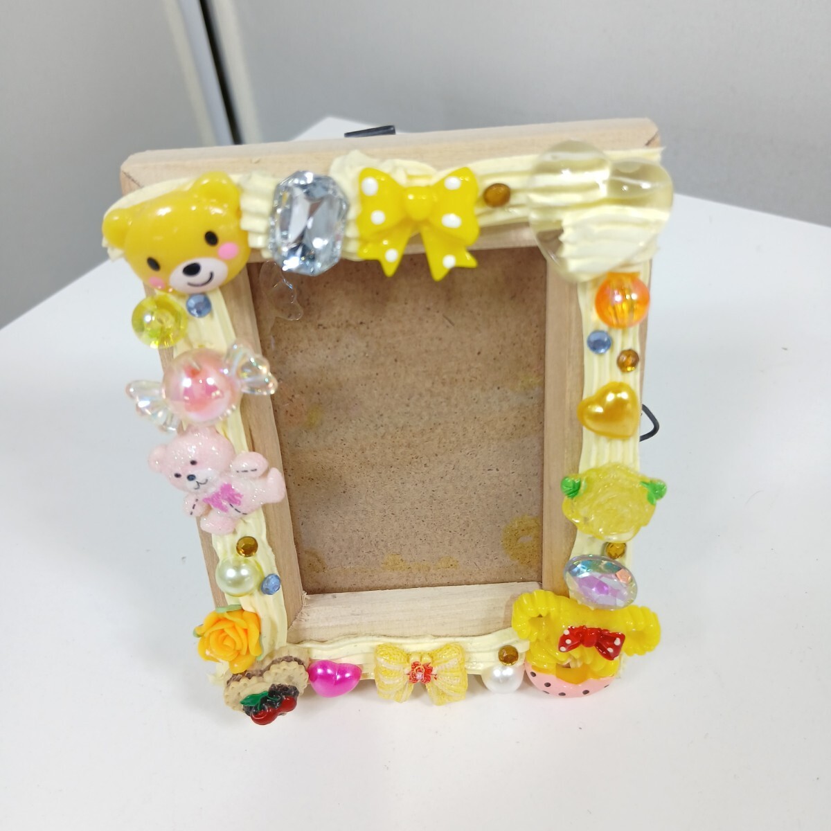 #554 ハンドメイド☆ホイップデコ♪フォトフレーム等５点セット/ フォトフレーム/ 写真立て/ ミラー/和歌山県にて引き取り大歓迎_画像6