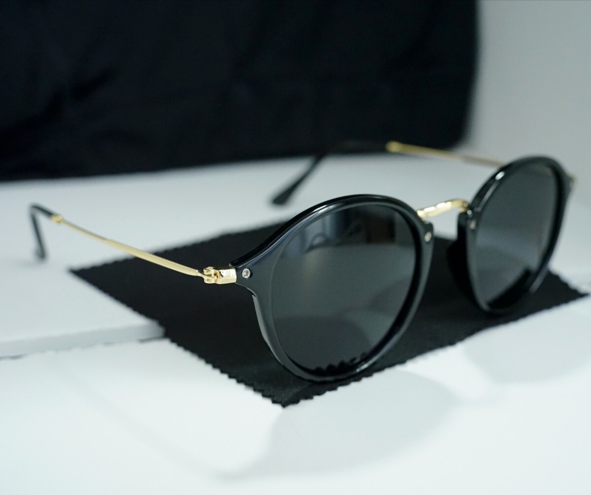 [ новый товар ] поляризованный свет солнцезащитные очки металл Temple RayBan нравится metal зеркало черный Gold we Lynn тонн 