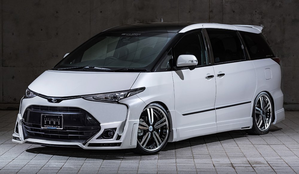 M'z SPEED 5點キット(マフラー4本出し用) 涂り分け涂裝 (070/202) FRP エスティマハイブリッド AHR20W H28.6～R1.11 アエラス