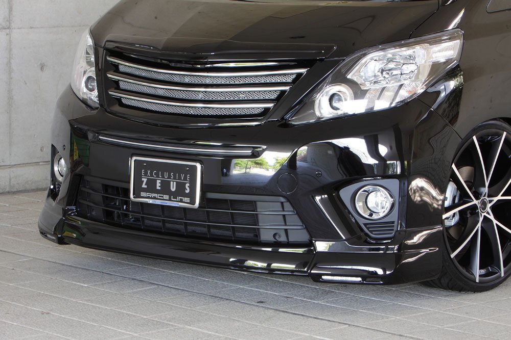 M'z SPEED 4點(diǎn)キット(マフラー1本出し用) ブラック (202) FRP アルファード ANH20W ANH25W GGH20W GGH25W H23.11～H26.12 S MC后