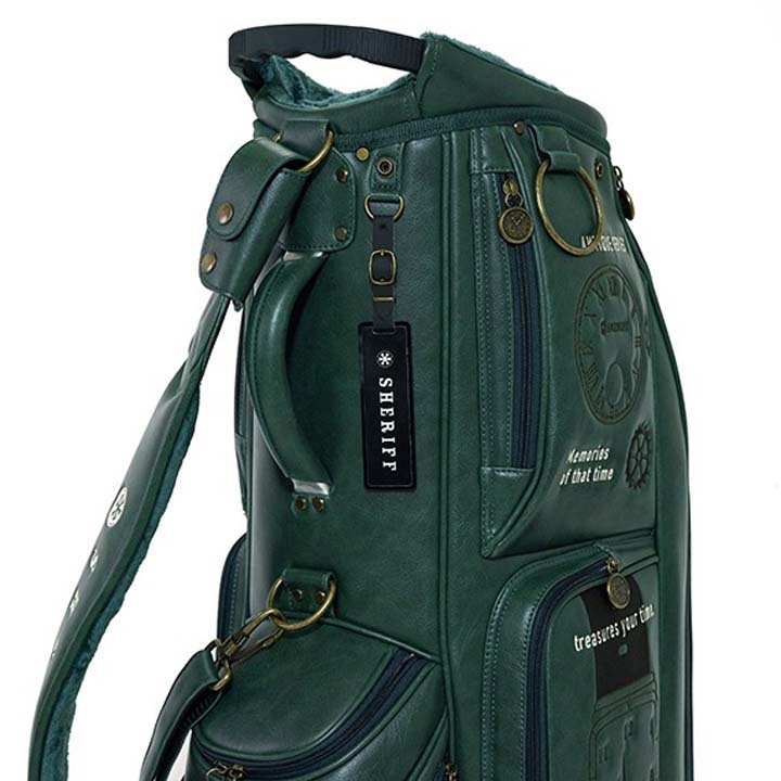 シェリフ SAT-001CB アンティークシリーズ キャディバッグ グリーン 9.5型 3.8kg カート型 100本限定 SHERIFF ANTIQUE SERIES GREEN 即納_画像9
