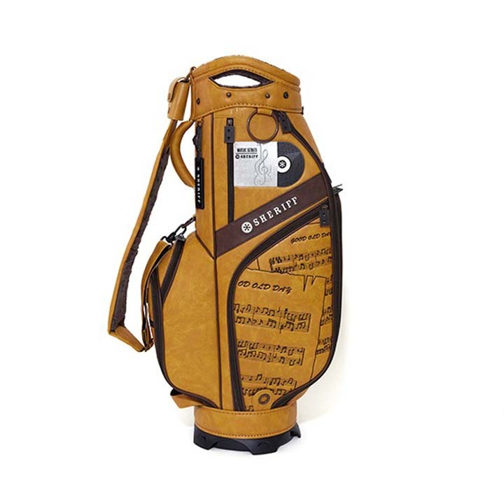 シェリフ SMU-004CB ミュージックシリーズ キャディバッグ マスタード×ダーク 9.5型 3.7kg カート型 SHERIFF MUSIC SERIES 即納_画像3