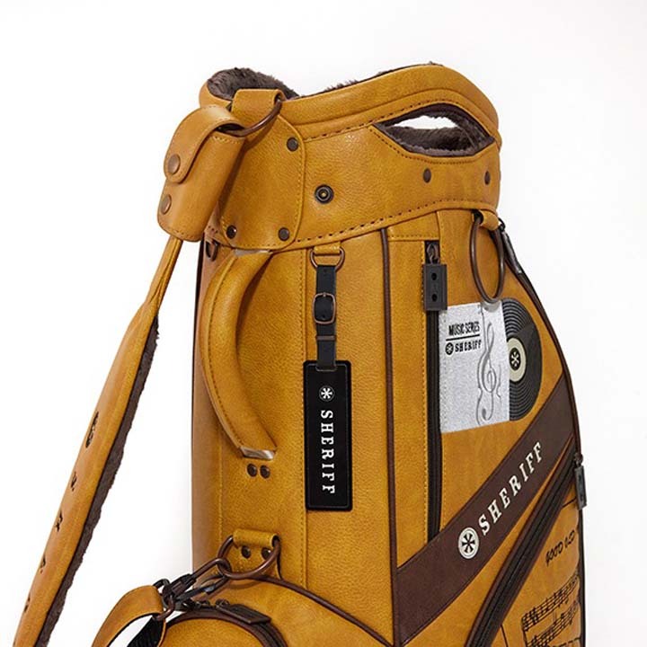 シェリフ SMU-004CB ミュージックシリーズ キャディバッグ マスタード×ダーク 9.5型 3.7kg カート型 SHERIFF MUSIC SERIES 即納_画像9