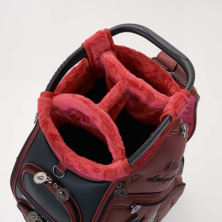 シェリフの姉妹ブランド！ヴァリアント VAS-010CB スカルコレクション キャディバッグ ワイン×ブラック 9.5型 3.8kg カート型 即納_画像6