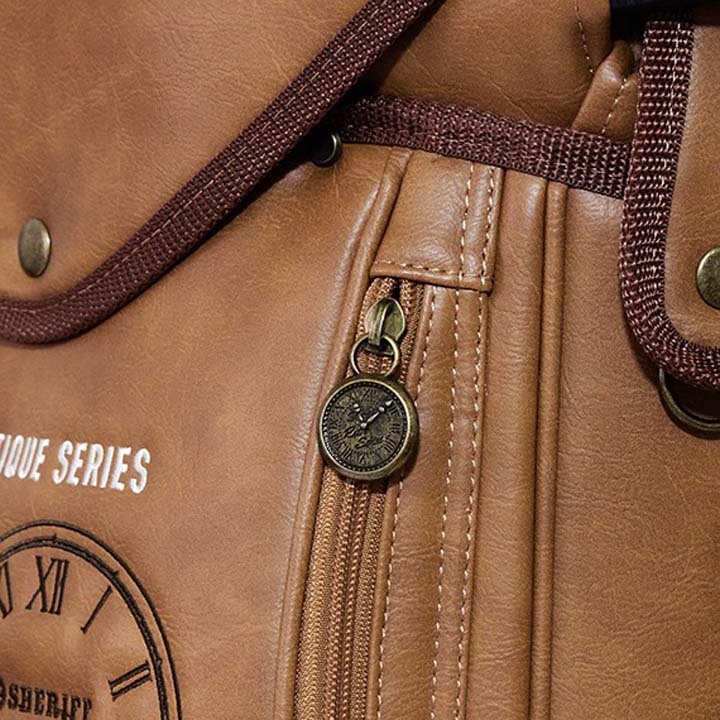 シェリフ SAT-001CB アンティークシリーズ キャディバッグ キャメル 9.5型 3.8kg カート型 100本限定 SHERIFF ANTIQUE SERIES CAMEL 即納_画像8