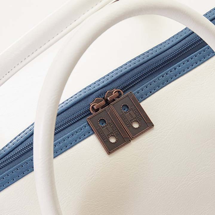 シェリフ SMU-004BB ミュージックシリーズ ボストンバッグ ホワイト×ターコイズ 合成皮革 100個限定 SHERIFF MUSIC SERIES 即納_画像6