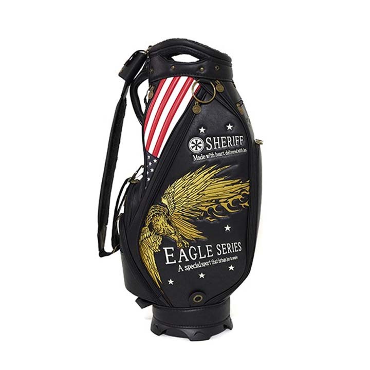 シェリフ SFE-003CB イーグルシリーズ キャディバッグ ブラック 9.5型 3.8kg カート型 100本限定 SHERIFF EAGLE SERIES BLACK 即納_画像3