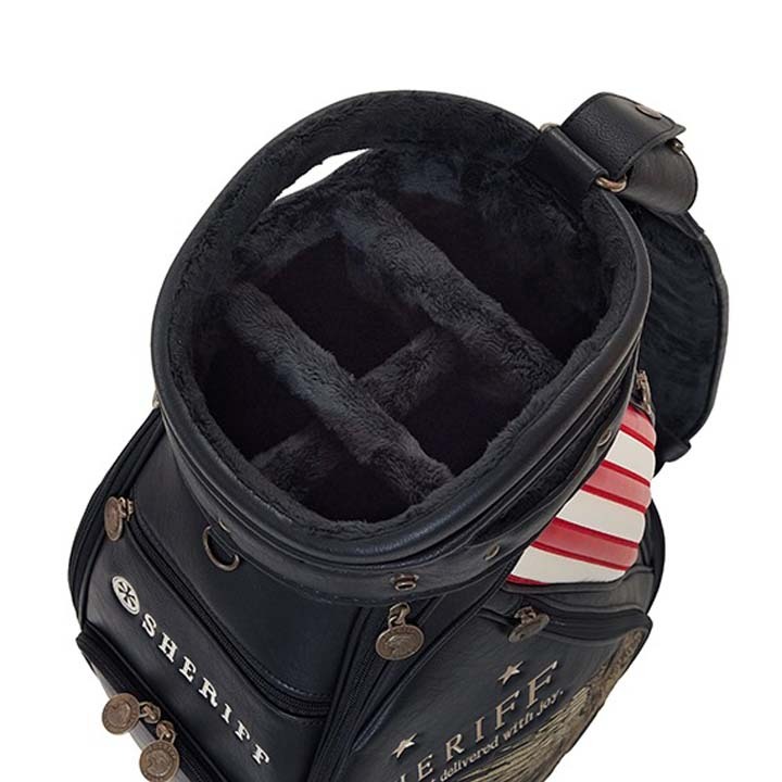 シェリフ SFE-003CB イーグルシリーズ キャディバッグ ブラック 9.5型 3.8kg カート型 100本限定 SHERIFF EAGLE SERIES BLACK 即納_画像6