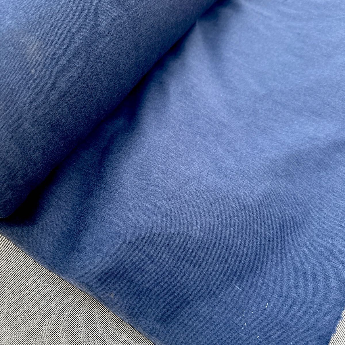 オックス.綿生地幅105cm×50cm.表起毛少々.紺色_画像2