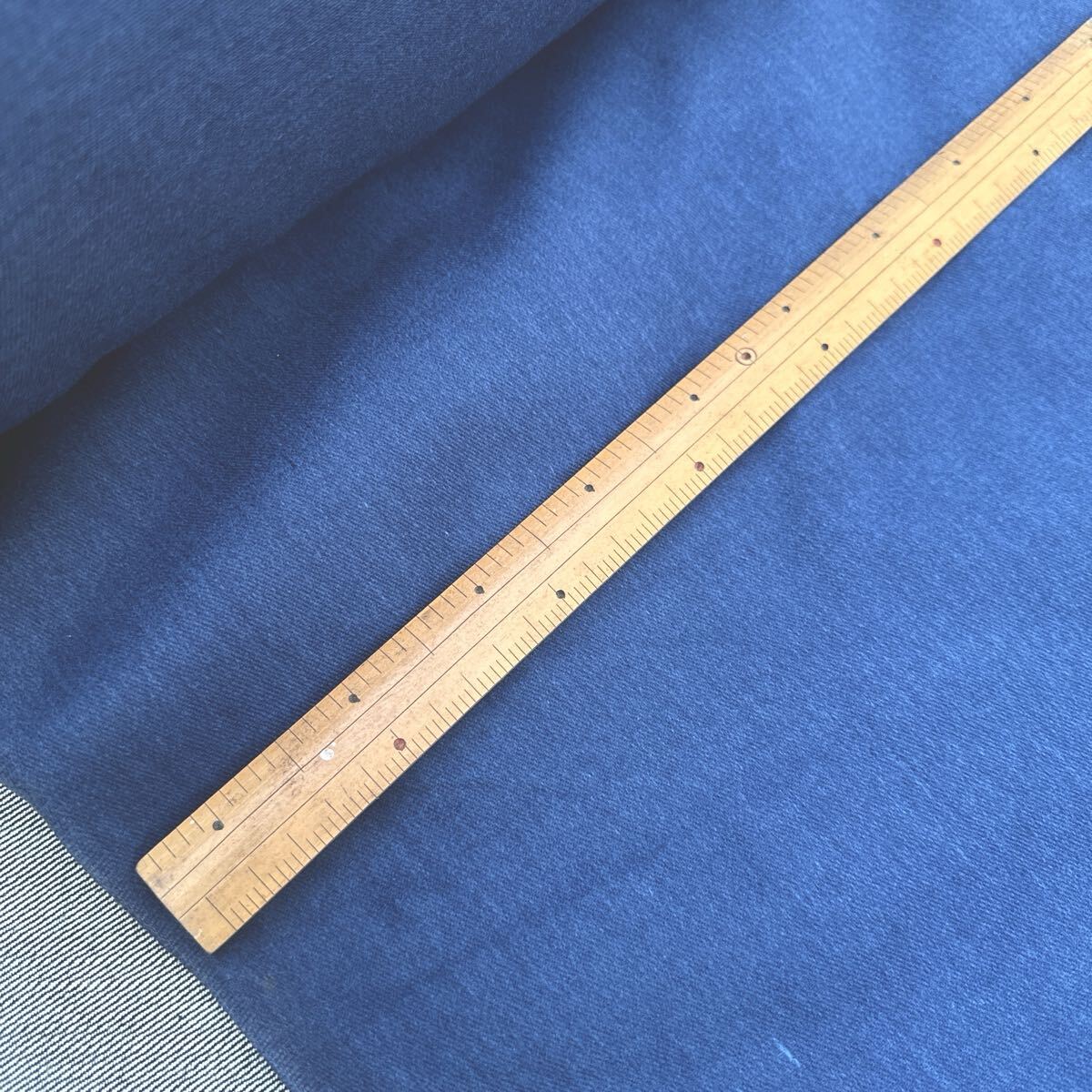 オックス.綿生地幅105cm×50cm.表起毛少々.紺色_画像3