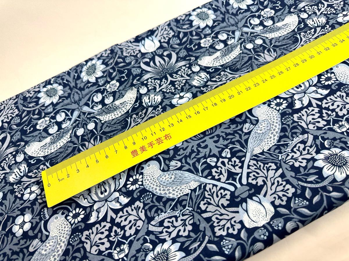 USAシーチング綿100%生地幅110cm×50cm.鳥と花.2247_画像6