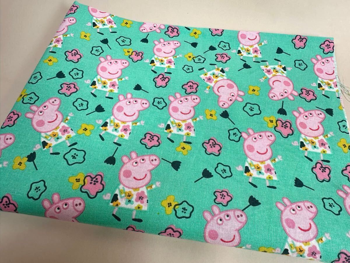 USAシーチング.綿100%生地.幅140cm×50cm.豚.硬さ少々_画像1