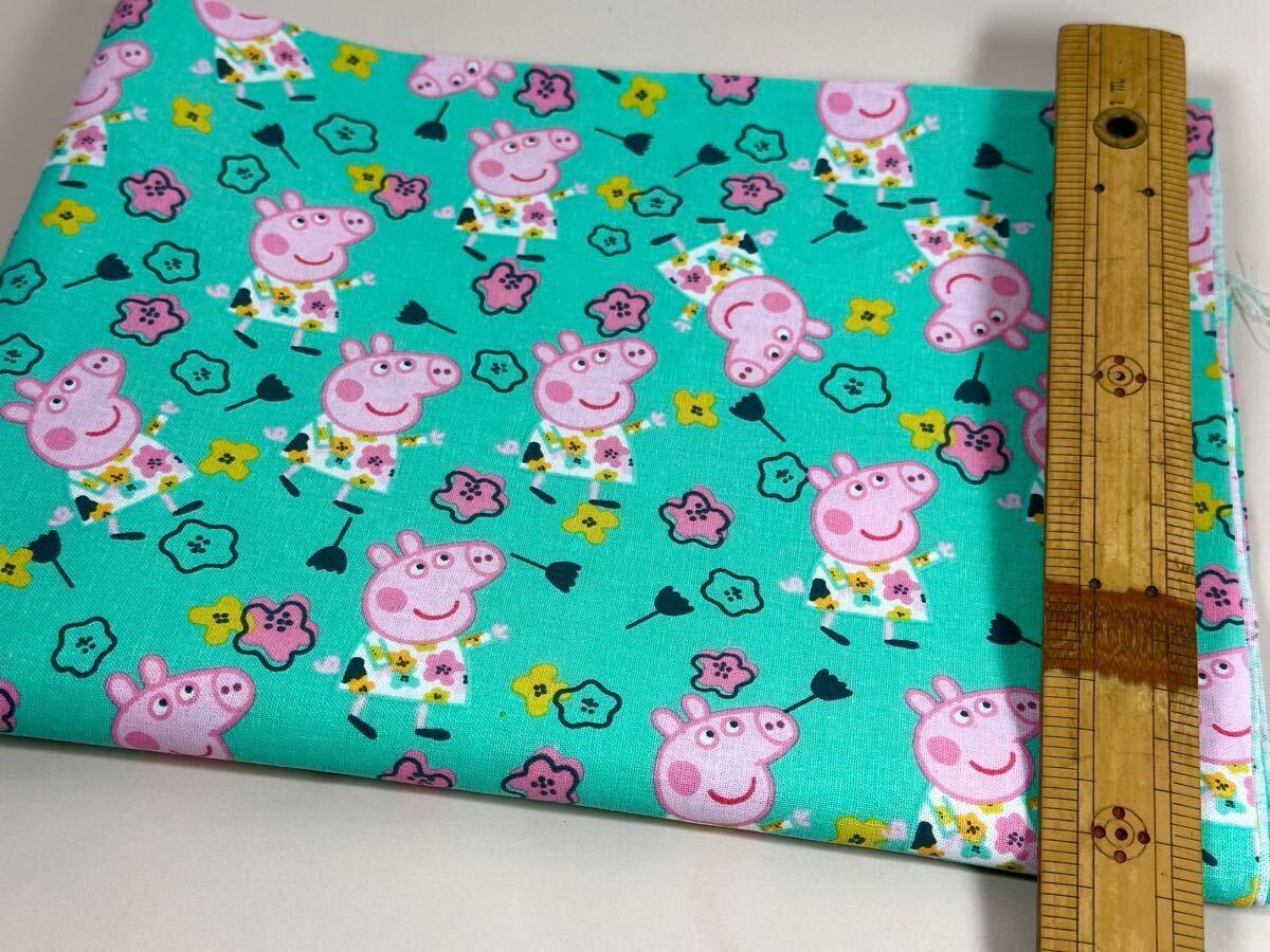 USAシーチング.綿100%生地.幅140cm×50cm.豚.硬さ少々_画像3