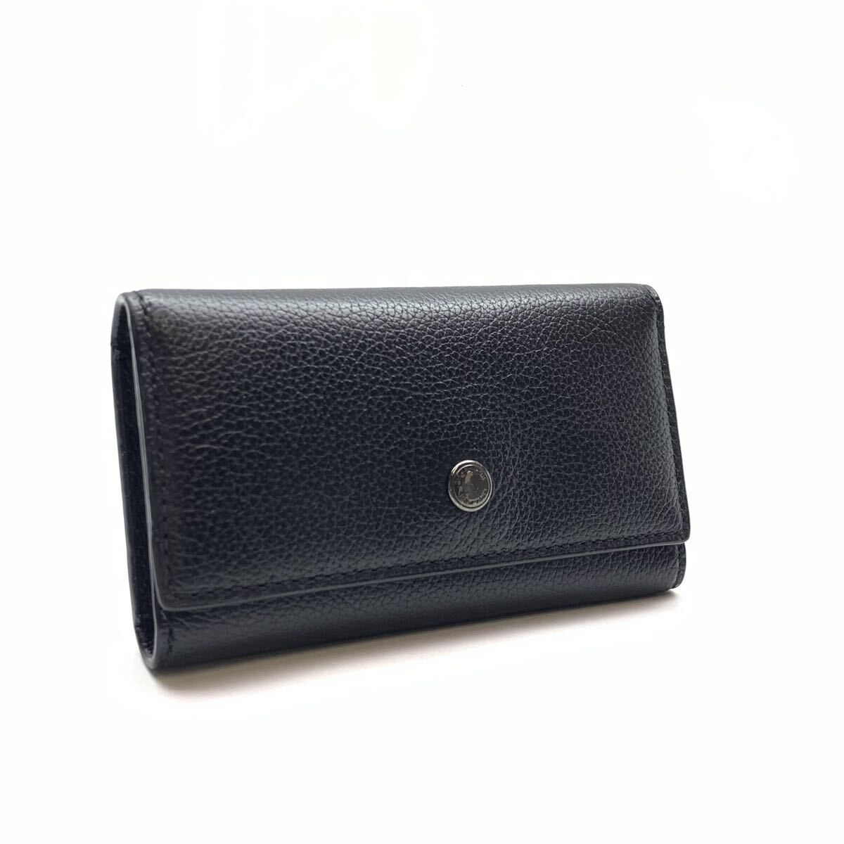 COACH Coach F24668 чехол для ключей кольцо для ключей чёрный чёрная кожа дизайн логотипа ключ место хранения мужской кнопка-застежка управление RY25002822