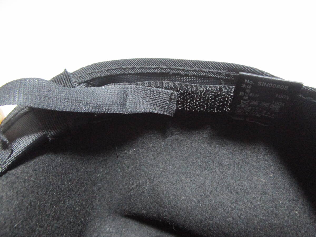 超特価!日本製!美品即決!CA4LA カシラ メンズ 中折れ ウール × シルク(リボン部分) フェルト ハット ソフト帽 Black 無地 size 約61cm_画像8