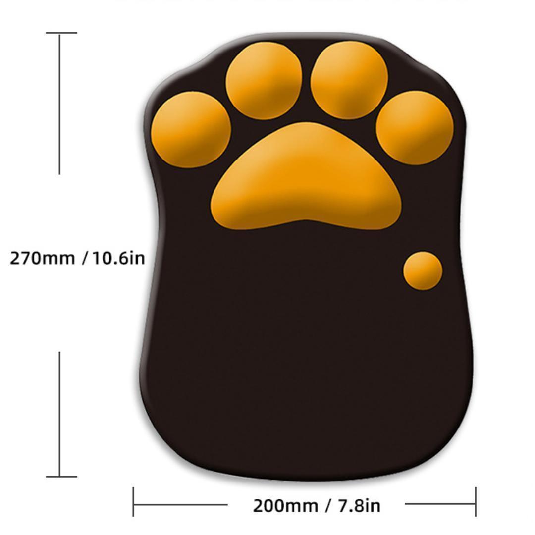  лапа коврик для мыши кошка подушка силикон предотвращение скольжения ( голубой + желтый )