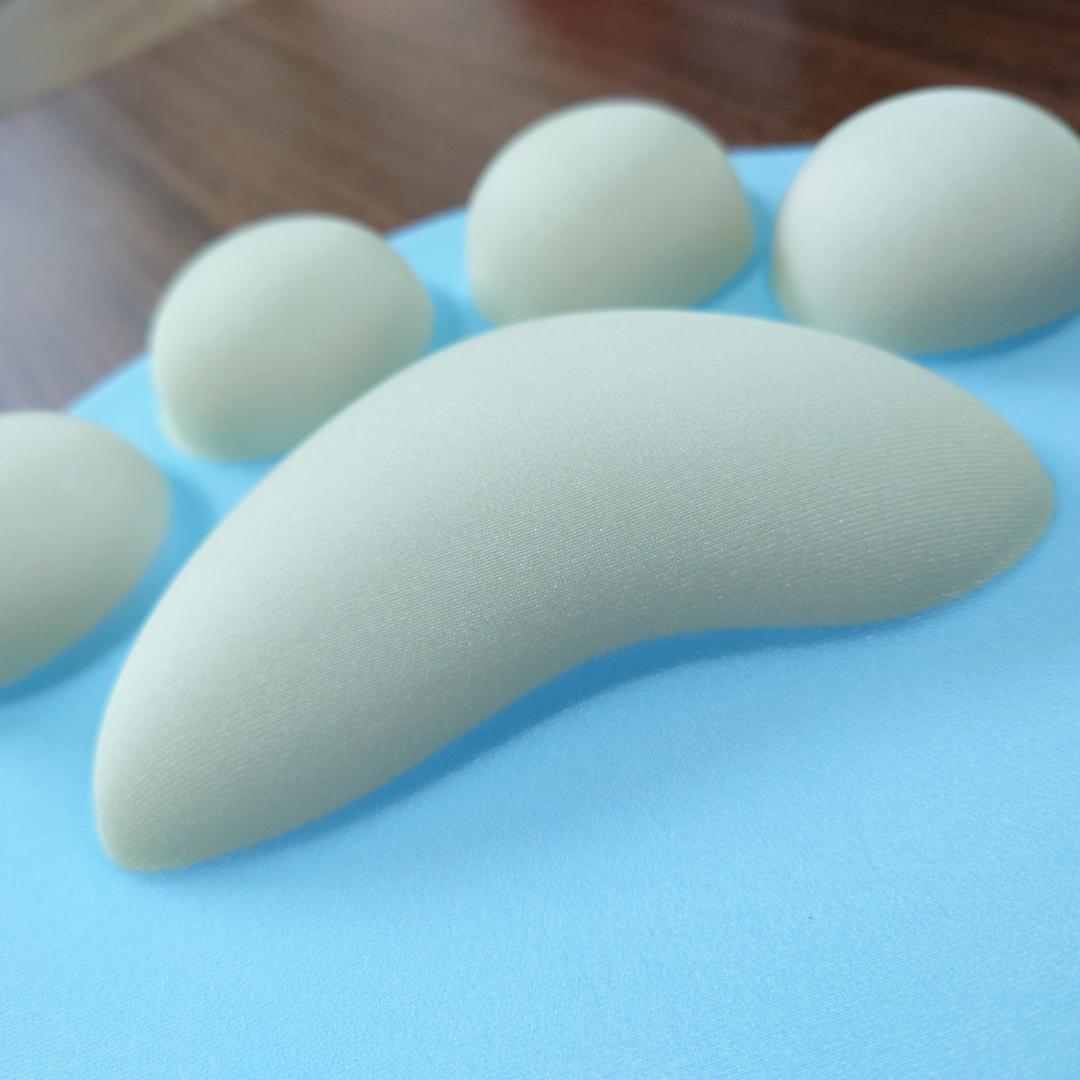  лапа коврик для мыши кошка подушка силикон предотвращение скольжения ( голубой + желтый )