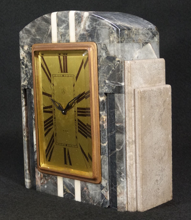 《ＶＰ》フランス製 8DAYS 大理石 置時計 作動品_画像6