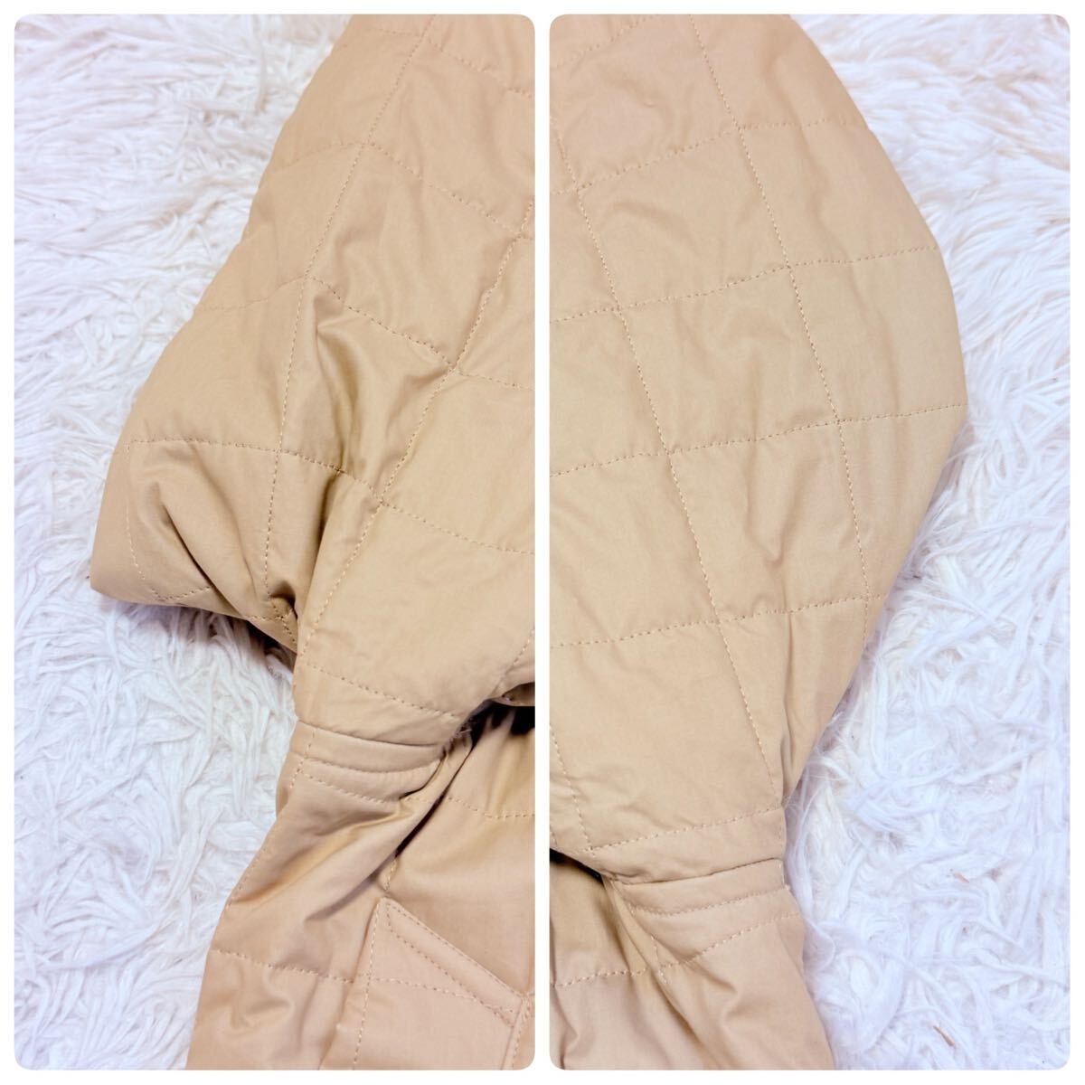 【美品/Lサイズ】BURBERRY LONDON バーバリーロンドン キルティング ジャケット ブルゾン メンズ ベージュ ノバチェック_画像4