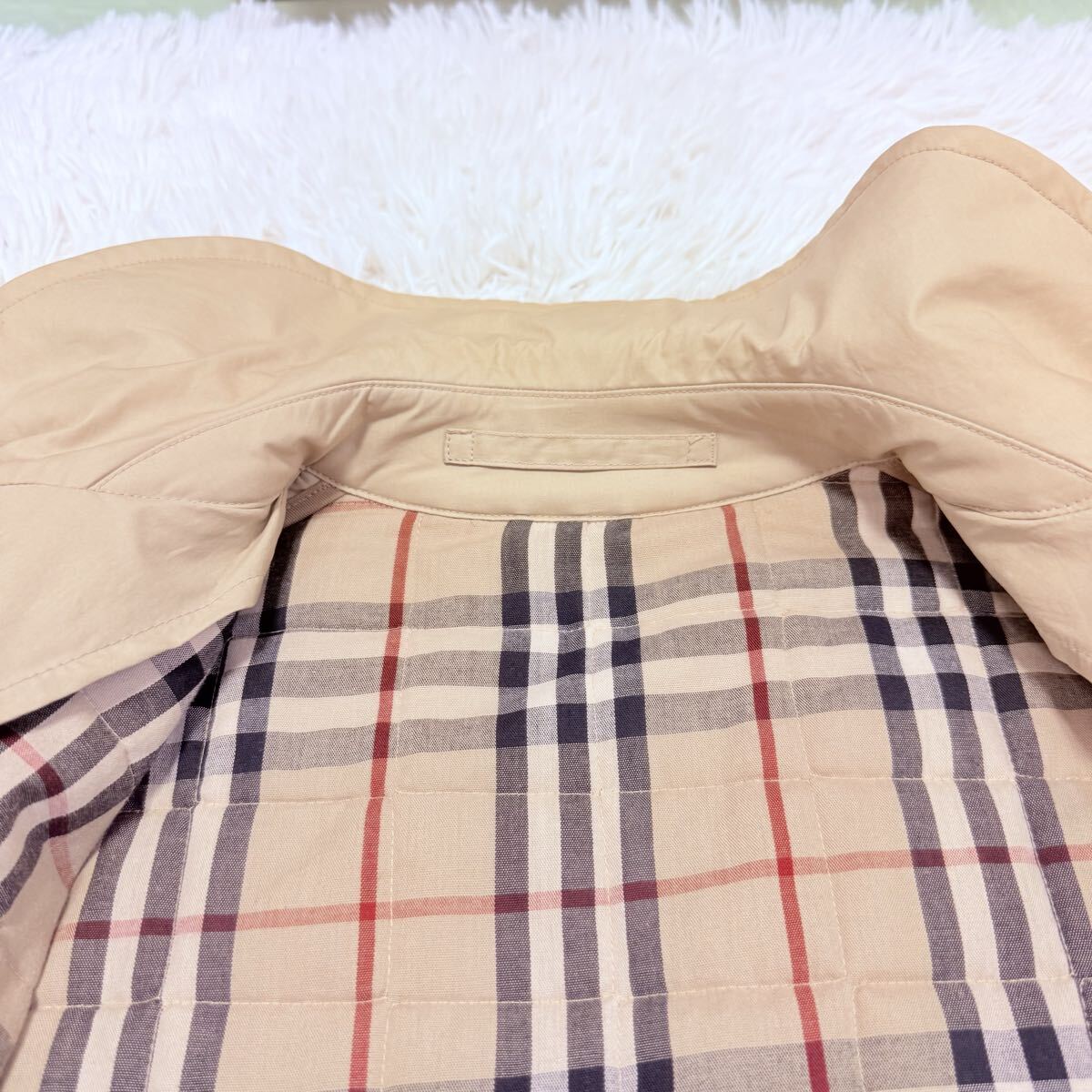【美品/Lサイズ】BURBERRY LONDON バーバリーロンドン キルティング ジャケット ブルゾン メンズ ベージュ ノバチェック_画像8