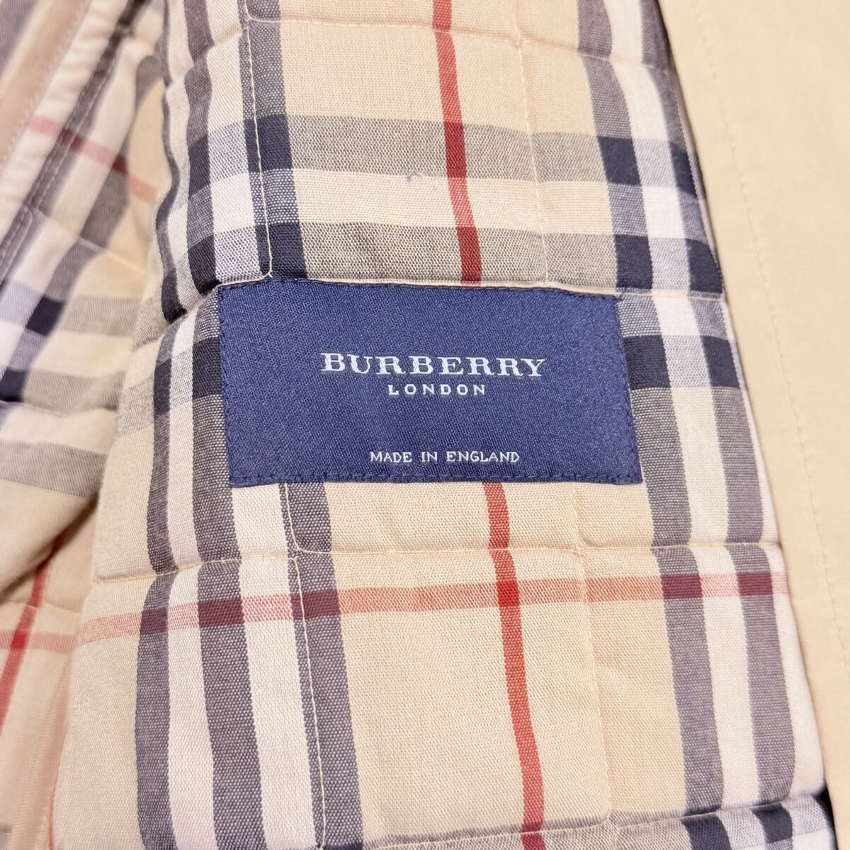 【美品/Lサイズ】BURBERRY LONDON バーバリーロンドン キルティング ジャケット ブルゾン メンズ ベージュ ノバチェック_画像9