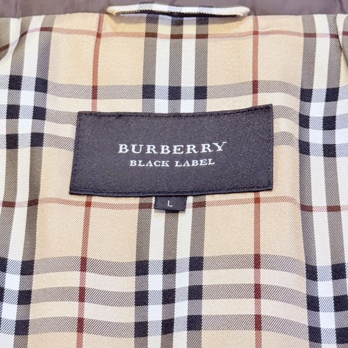 【美品/Lサイズ】バーバリーブラックレーベル BURBERRY BLACK LABEL ベスト ホースロゴ刺繍 ジャケット ノバチェック_画像7