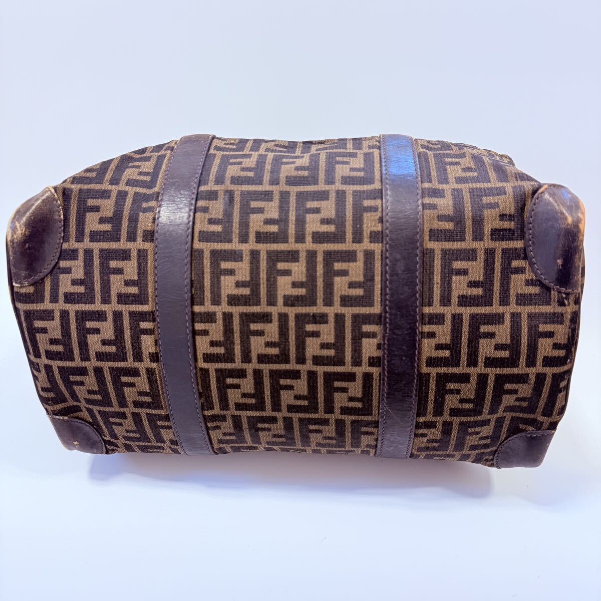 FENDI フェンディー ハンドバッグ ハンドバック ボストンバック ズッカ柄 キャンバス レザー_画像5