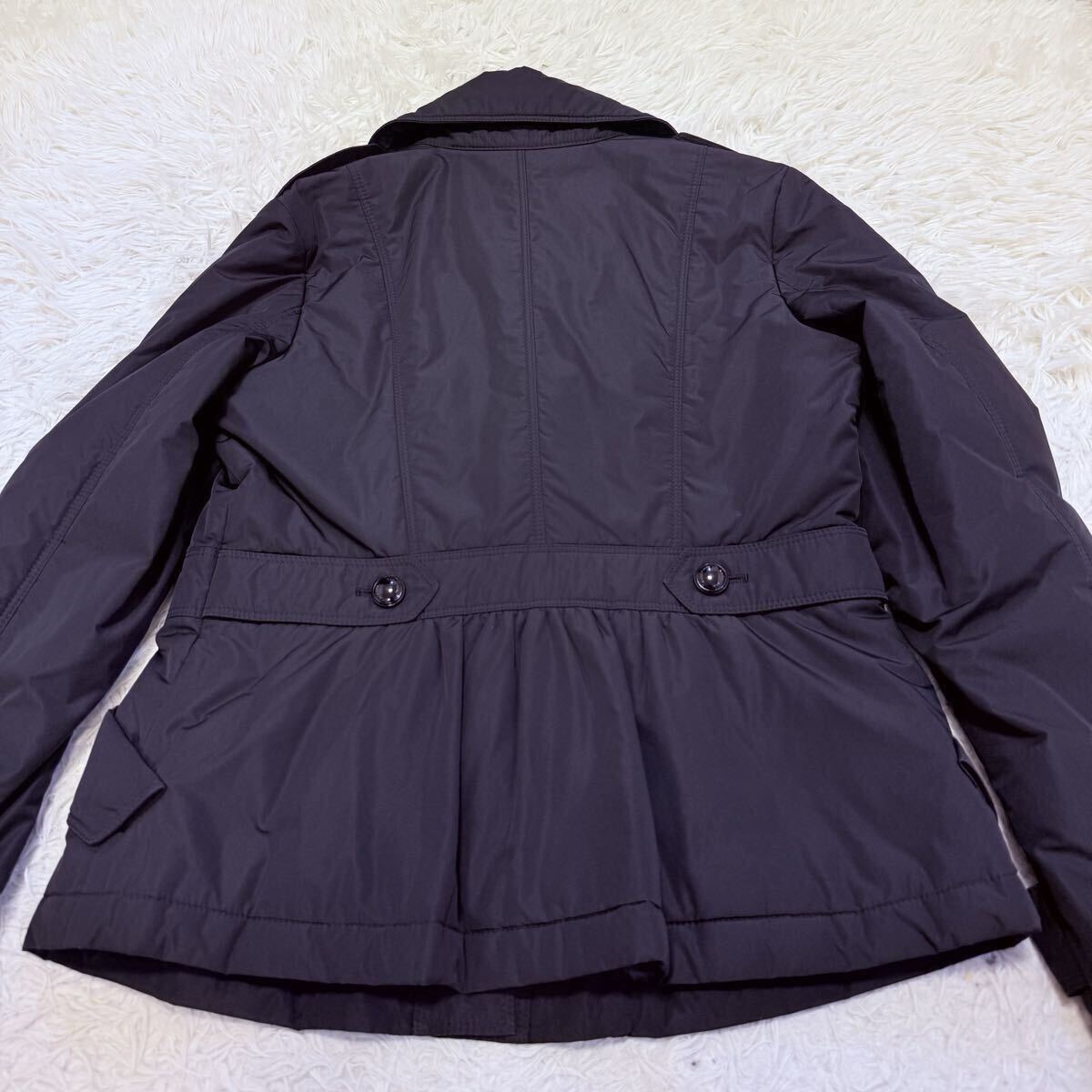 【美品】BURBERRY LONDON バーバリーロンドン ダウンジャケット フレア ノバチェック メガチェック レディース メタルボタン M-L相当_画像4