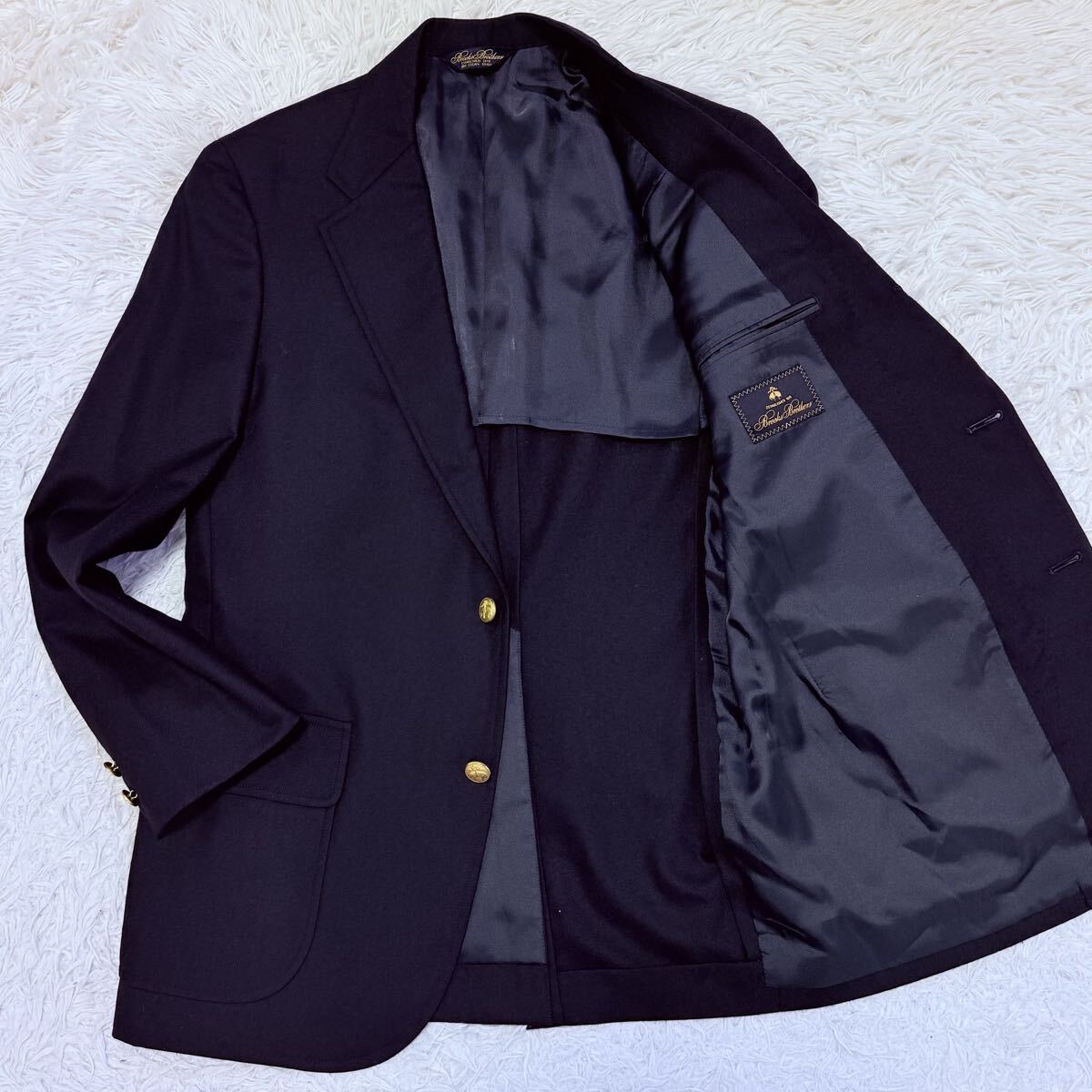 【美品】ブルックスブラザーズ BROOKS BROTHERS ESTABLISHED 1818 テーラードジャケット メンズ 金ボタン シングル 段返り M_画像1
