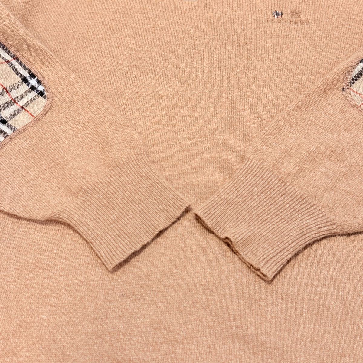 【美品/XL相当】BURBERRY LONDON バーバリーロンドン ニット セーター プルオーバー ノバチェック ロゴ刺繍 メンズ_画像5